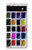 W3956 Watercolor Palette Box Graphic Funda Carcasa Case y Caso Del Tirón Funda para Google Pixel 6a
