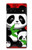 W3929 Cute Panda Eating Bamboo Funda Carcasa Case y Caso Del Tirón Funda para Google Pixel 6