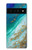 W3920 Abstract Ocean Blue Color Mixed Emerald Funda Carcasa Case y Caso Del Tirón Funda para Google Pixel 6 Pro