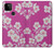 W3924 Cherry Blossom Pink Background Funda Carcasa Case y Caso Del Tirón Funda para Google Pixel 5A 5G