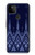 W3950 Textile Thai Blue Pattern Funda Carcasa Case y Caso Del Tirón Funda para Google Pixel 5A 5G