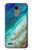 W3920 Abstract Ocean Blue Color Mixed Emerald Funda Carcasa Case y Caso Del Tirón Funda para LG K10 (2018), LG K30