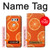W3946 Seamless Orange Pattern Funda Carcasa Case y Caso Del Tirón Funda para LG V30, LG V30 Plus, LG V30S ThinQ, LG V35, LG V35 ThinQ