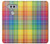 W3942 LGBTQ Rainbow Plaid Tartan Funda Carcasa Case y Caso Del Tirón Funda para LG V20