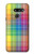 W3942 LGBTQ Rainbow Plaid Tartan Funda Carcasa Case y Caso Del Tirón Funda para LG G8 ThinQ