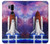 W3913 Colorful Nebula Space Shuttle Funda Carcasa Case y Caso Del Tirón Funda para LG G7 ThinQ