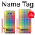 W3942 LGBTQ Rainbow Plaid Tartan Funda Carcasa Case y Caso Del Tirón Funda para LG G6