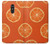 W3946 Seamless Orange Pattern Funda Carcasa Case y Caso Del Tirón Funda para LG Q Stylo 4, LG Q Stylus