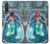 W3911 Cute Little Mermaid Aqua Spa Funda Carcasa Case y Caso Del Tirón Funda para Motorola One Action (Moto P40 Power)