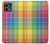 W3942 LGBTQ Rainbow Plaid Tartan Funda Carcasa Case y Caso Del Tirón Funda para Motorola Moto G Stylus 5G (2023)