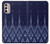 W3950 Textile Thai Blue Pattern Funda Carcasa Case y Caso Del Tirón Funda para Motorola Moto G Stylus 4G (2022)