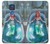 W3911 Cute Little Mermaid Aqua Spa Funda Carcasa Case y Caso Del Tirón Funda para Motorola Moto G Play (2021)
