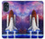 W3913 Colorful Nebula Space Shuttle Funda Carcasa Case y Caso Del Tirón Funda para Motorola Moto G 5G (2023)