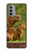 W3917 Capybara Family Giant Guinea Pig Funda Carcasa Case y Caso Del Tirón Funda para Motorola Moto G51 5G