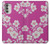 W3924 Cherry Blossom Pink Background Funda Carcasa Case y Caso Del Tirón Funda para Motorola Moto G51 5G