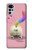 W3923 Cat Bottom Rainbow Tail Funda Carcasa Case y Caso Del Tirón Funda para Motorola Moto G22