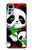 W3929 Cute Panda Eating Bamboo Funda Carcasa Case y Caso Del Tirón Funda para Motorola Moto G22