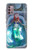 W3912 Cute Little Mermaid Aqua Spa Funda Carcasa Case y Caso Del Tirón Funda para Motorola Moto G30, G20, G10