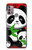 W3929 Cute Panda Eating Bamboo Funda Carcasa Case y Caso Del Tirón Funda para Motorola Moto G30, G20, G10