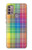 W3942 LGBTQ Rainbow Plaid Tartan Funda Carcasa Case y Caso Del Tirón Funda para Motorola Moto G30, G20, G10