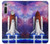 W3913 Colorful Nebula Space Shuttle Funda Carcasa Case y Caso Del Tirón Funda para Motorola Moto G8