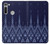 W3950 Textile Thai Blue Pattern Funda Carcasa Case y Caso Del Tirón Funda para Motorola Moto G8