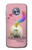 W3923 Cat Bottom Rainbow Tail Funda Carcasa Case y Caso Del Tirón Funda para Motorola Moto X4