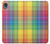 W3942 LGBTQ Rainbow Plaid Tartan Funda Carcasa Case y Caso Del Tirón Funda para Motorola Moto E6, Moto E (6th Gen)