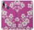 W3924 Cherry Blossom Pink Background Funda Carcasa Case y Caso Del Tirón Funda para Motorola Moto E6 Plus, Moto E6s