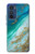 W3920 Abstract Ocean Blue Color Mixed Emerald Funda Carcasa Case y Caso Del Tirón Funda para Motorola Edge 30