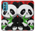 W3929 Cute Panda Eating Bamboo Funda Carcasa Case y Caso Del Tirón Funda para Motorola Edge 30