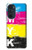 W3930 Cyan Magenta Yellow Key Funda Carcasa Case y Caso Del Tirón Funda para Motorola Edge 30 Pro