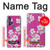 W3924 Cherry Blossom Pink Background Funda Carcasa Case y Caso Del Tirón Funda para Motorola Edge+