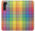 W3942 LGBTQ Rainbow Plaid Tartan Funda Carcasa Case y Caso Del Tirón Funda para Motorola Edge