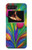 W3926 Colorful Tulip Oil Painting Funda Carcasa Case y Caso Del Tirón Funda para Motorola Moto Razr 2022