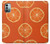 W3946 Seamless Orange Pattern Funda Carcasa Case y Caso Del Tirón Funda para Nokia G11, G21
