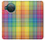 W3942 LGBTQ Rainbow Plaid Tartan Funda Carcasa Case y Caso Del Tirón Funda para Nokia X10