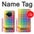 W3942 LGBTQ Rainbow Plaid Tartan Funda Carcasa Case y Caso Del Tirón Funda para Nokia X10