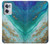 W3920 Abstract Ocean Blue Color Mixed Emerald Funda Carcasa Case y Caso Del Tirón Funda para OnePlus Nord CE 2 5G