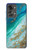 W3920 Abstract Ocean Blue Color Mixed Emerald Funda Carcasa Case y Caso Del Tirón Funda para OnePlus Nord 2T