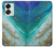 W3920 Abstract Ocean Blue Color Mixed Emerald Funda Carcasa Case y Caso Del Tirón Funda para OnePlus Nord 2T