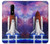 W3913 Colorful Nebula Space Shuttle Funda Carcasa Case y Caso Del Tirón Funda para OnePlus 6