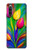 W3926 Colorful Tulip Oil Painting Funda Carcasa Case y Caso Del Tirón Funda para Sony Xperia 10 IV