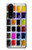 W3956 Watercolor Palette Box Graphic Funda Carcasa Case y Caso Del Tirón Funda para Sony Xperia 5 III