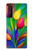 W3926 Colorful Tulip Oil Painting Funda Carcasa Case y Caso Del Tirón Funda para Sony Xperia 1 III