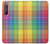 W3942 LGBTQ Rainbow Plaid Tartan Funda Carcasa Case y Caso Del Tirón Funda para Sony Xperia 1 II
