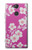 W3924 Cherry Blossom Pink Background Funda Carcasa Case y Caso Del Tirón Funda para Sony Xperia XA2