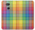 W3942 LGBTQ Rainbow Plaid Tartan Funda Carcasa Case y Caso Del Tirón Funda para Sony Xperia XA2