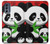 W3929 Cute Panda Eating Bamboo Funda Carcasa Case y Caso Del Tirón Funda para Motorola Moto G62 5G