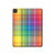 W3942 LGBTQ Rainbow Plaid Tartan Funda Carcasa Case para iPad Pro 11 (2021,2020,2018, 3rd, 2nd, 1st)